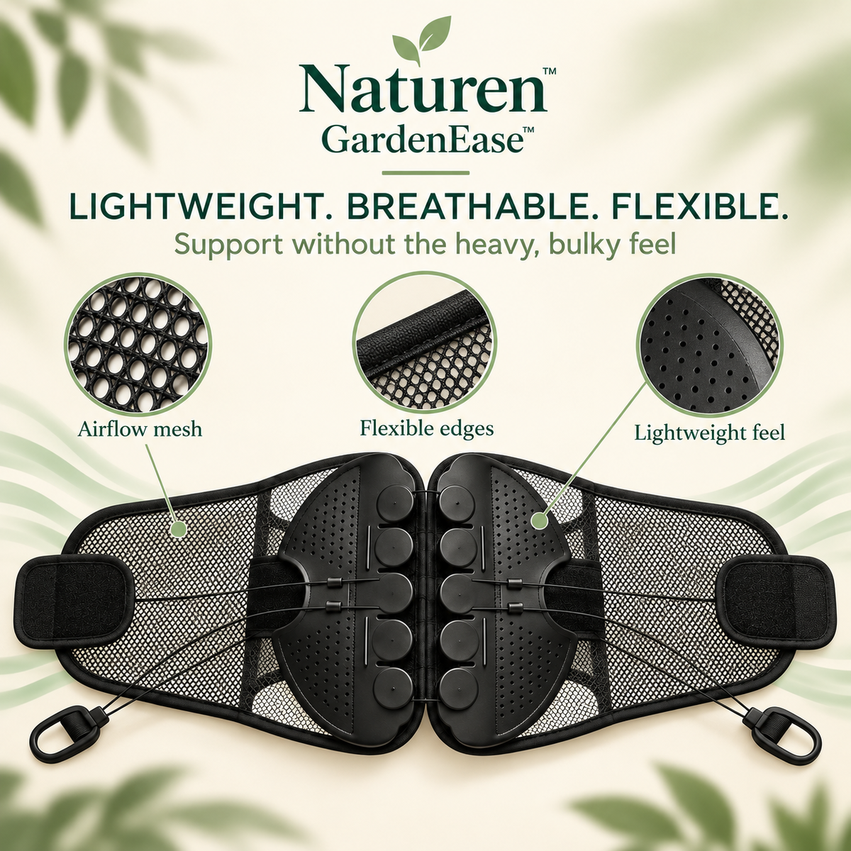 Naturen Comfort Belt - Adjustable Belt for Easy Gardening